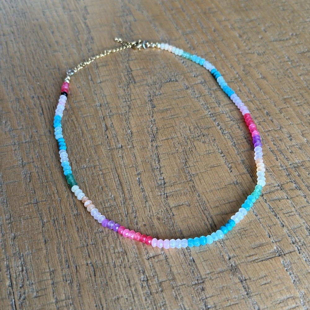 Multicolor Beaded Necklace - Picture 2 of 3